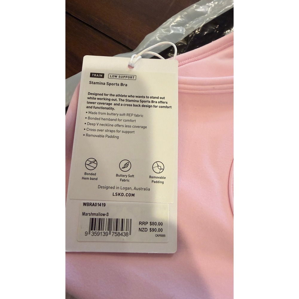 LSKD Stamina Sports Bra Marshmallow Pink Women's Small NEW NWT - Picture 16 of 16